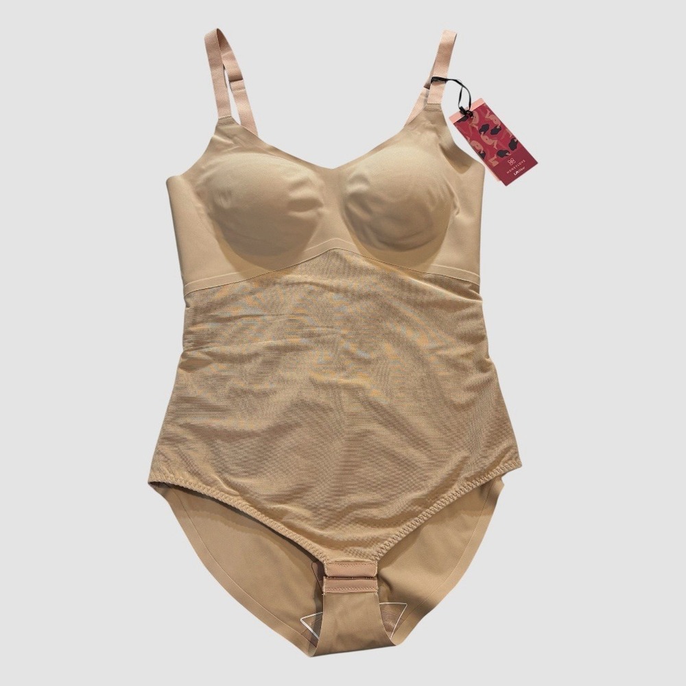 NEW Honeylove Liftwear Cami Bodysuit Women's XL Nude Sand Shapewear